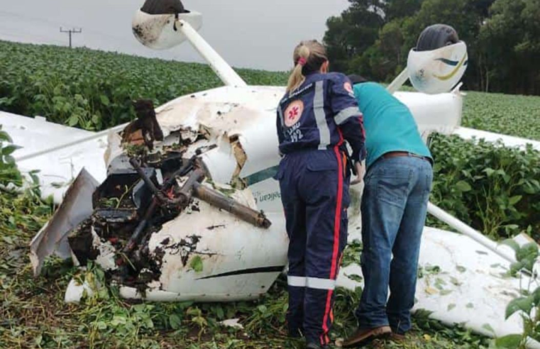 AVIÃO FAZ POUSO FORÇADO EM ÁREA RURAL DE RESERVA E DEIXA DOIS FERIDOS
