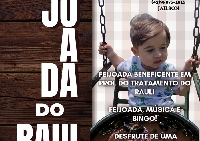 FAMÍLIA ORGANIZA FEIJOADA PARA DAR SEQUÊNCIA AO TRATAMENTO DO MENINO RAUL