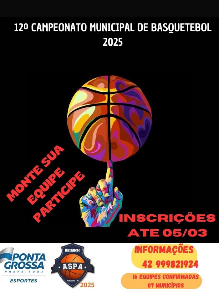 12º MUNICIPAL DE BASQUETE ENCERRA O PERÍODO DE INSCRIÇÕES NA QUARTA-FEIRA