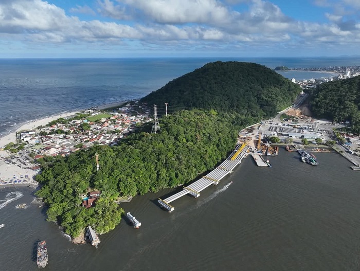 OBRA DA PONTE DE GUARATUBA DEVE ATINGIR 40% AINDA NA PRIMEIRA QUINZENA DE MARÇO