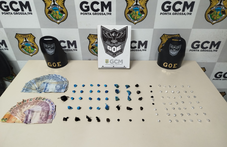 GCM PRENDE TRAFICANTE COM 90 PEDRAS DE CRACK NO CENTRO