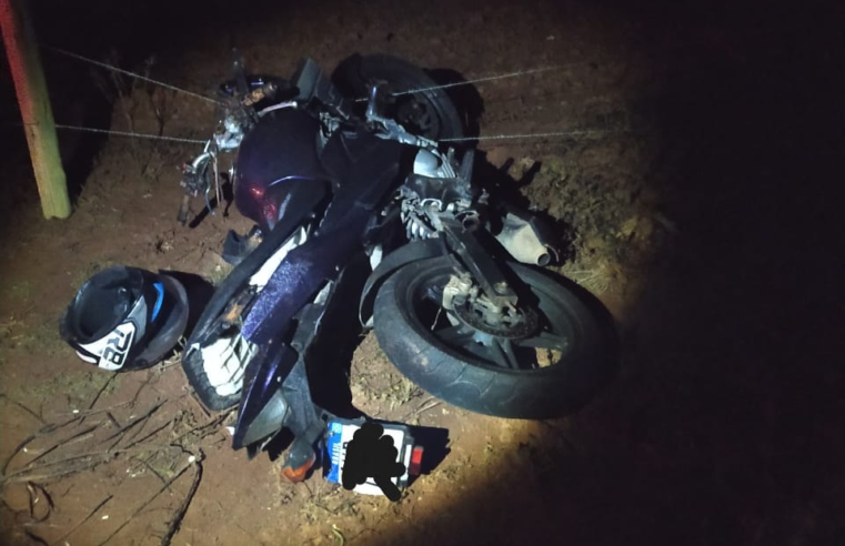 MOTOCICLISTA FICA GRAVEMENTE FERIDO EM ACIDENTE NA PRC-522