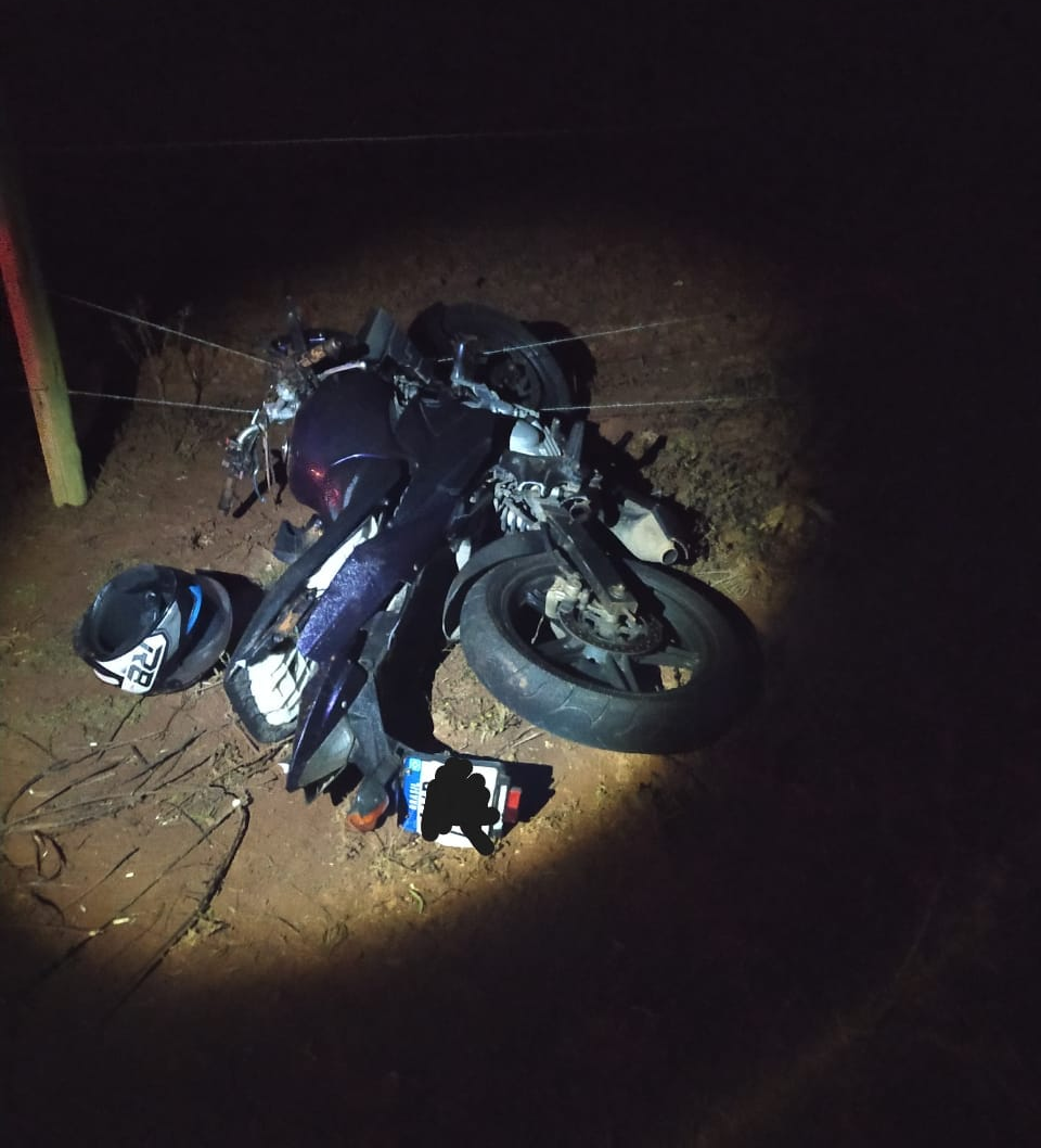 MOTOCICLISTA FICA GRAVEMENTE FERIDO EM ACIDENTE NA PRC-522