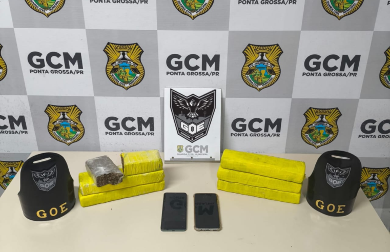 GCM APREENDE 3,8 KG DE DROGAS E UMA PISTOLA DURANTE AÇÕES