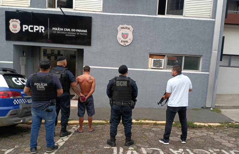 POLÍCIA CIVIL E GCM PRENDEM RECEPTADOR E RECUPERAM ARMA DE FOGO FURTADA