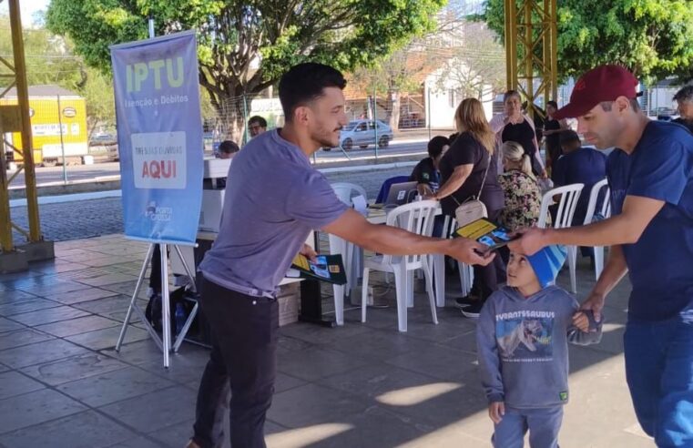 ‘FEIRÃO DO IMPOSTO’ PARTICIPA DE ACÃO NO TERMINAL CENTRAL SOBRE DÚVIDAS DO IPTU