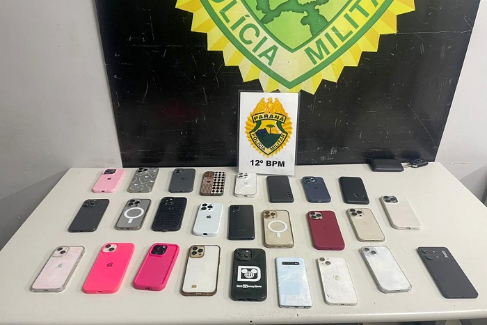 ATRAVÉS DE RASTREAMENTO A POLÍCIA MILITAR RECUPERA CELULARES ROUBADOS EM SHOW