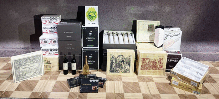 DESCAMINHO! POLÍCIA APREENDE VINHOS E ALFAJORES DA ARGENTINA