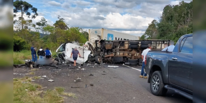 💥🚛 TRAGÉDIA NA BR-277! COLISÃO ENTRE CAMINHÕES DEIXA UM MORTO