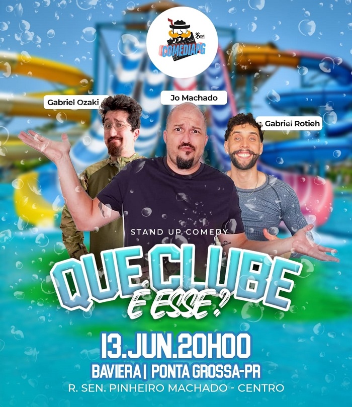 SHOW DE STAND-UP ‘QUE CLUBE É ESSE?’ SERÁ APRESENTADO NA CHOPERIA BAVIERA DIA 13