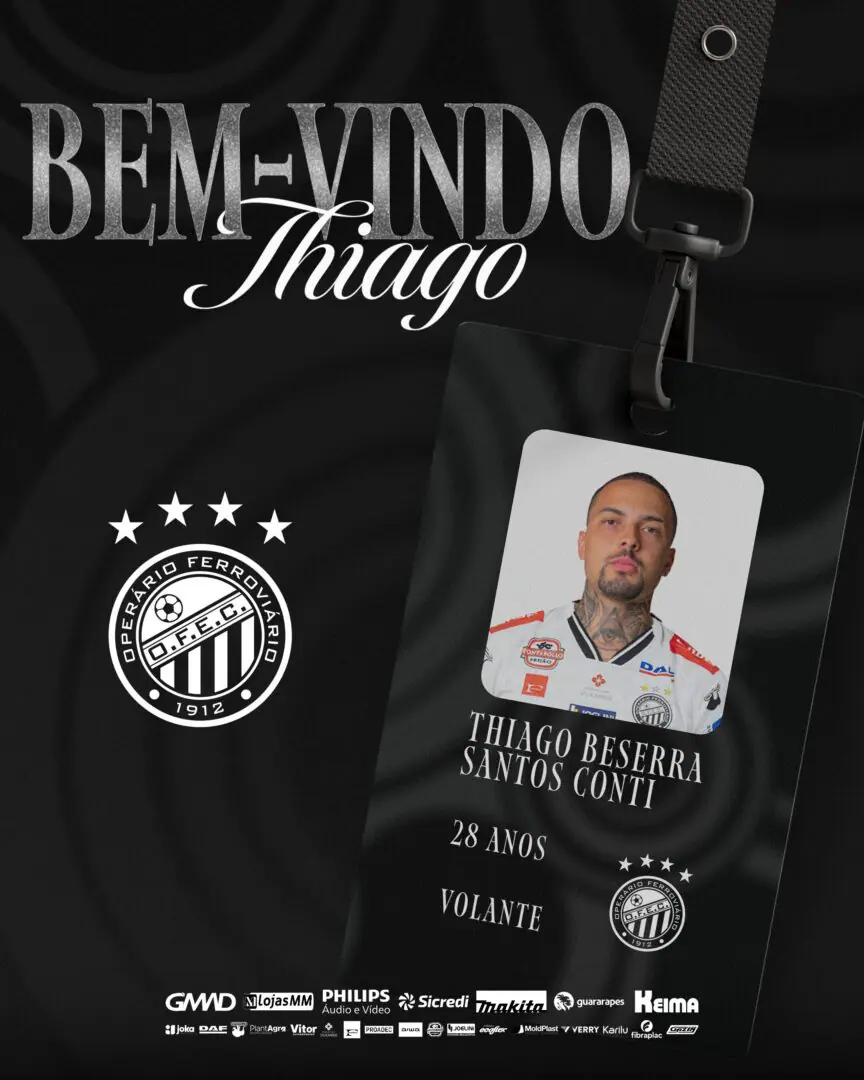 OPERÁRIO ANUNCIA CONTRATAÇÃO DO VOLANTE THIAGUINHO EX-VITÓRIA DA BAHIA