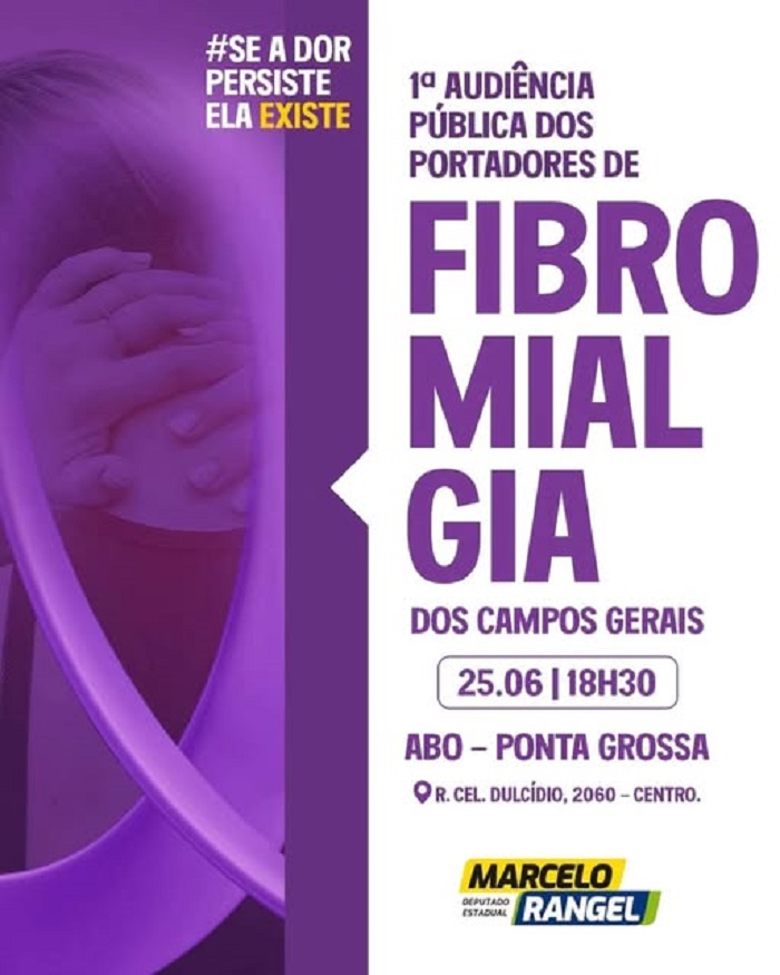 FIBROMIALGIA É O TEMA DE AUDIÊNCIA PÚBLICA EM PONTA GROSSA NA QUARTA-FEIRA