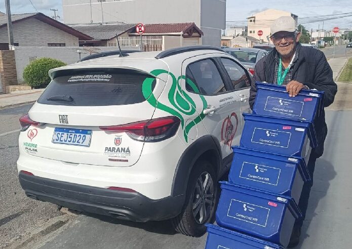HEMEPAR REALIZA A COLETA DE BOLSAS DE SANGUE EM EMPRESAS, ESCOLAS E IGREJAS