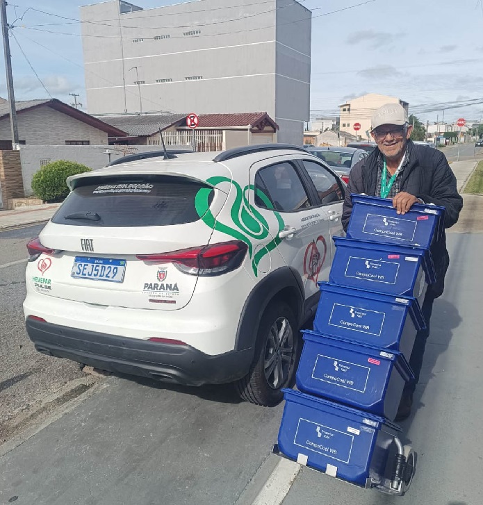 HEMEPAR REALIZA A COLETA DE BOLSAS DE SANGUE EM EMPRESAS, ESCOLAS E IGREJAS
