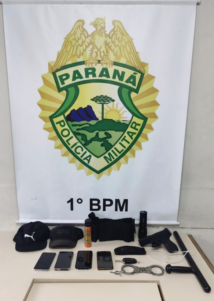 ABORDAGEM POLICIAL EM PONTA GROSSA REVELA INVASÃO SUSPEITA E ARMA DE AIRSOFT