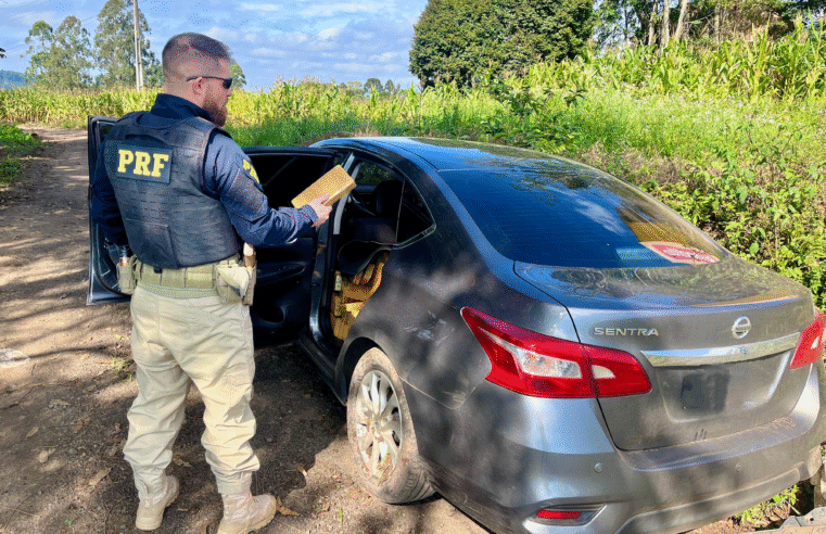 PRF APREENDE QUASE 200 QUILOS DE MACONHA EM VEÍCULO ADULTERADO