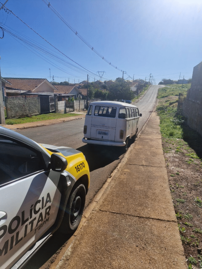 VEÍCULO FURTADO É RECUPERADO PELA POLÍCIA MILITAR EM PONTA GROSSA
