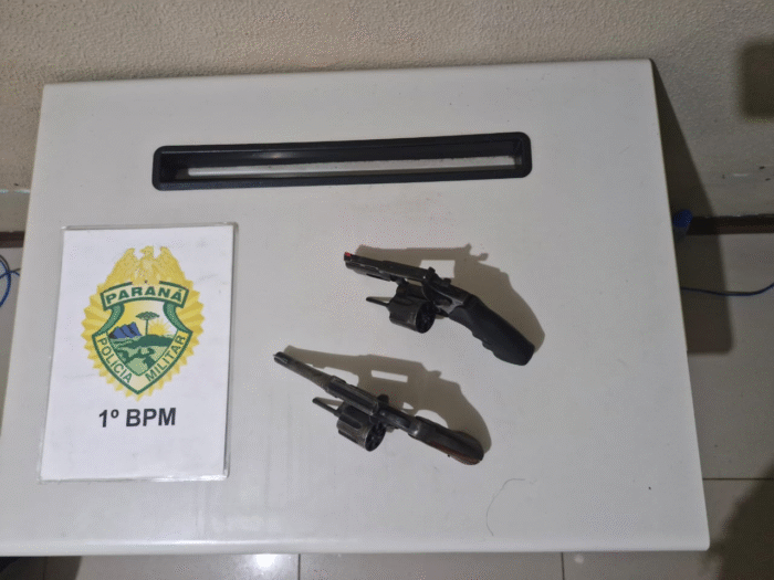 AMEAÇA COM ARMA DE FOGO E SUSPEITO PRESO POR PORTE ILEGAL