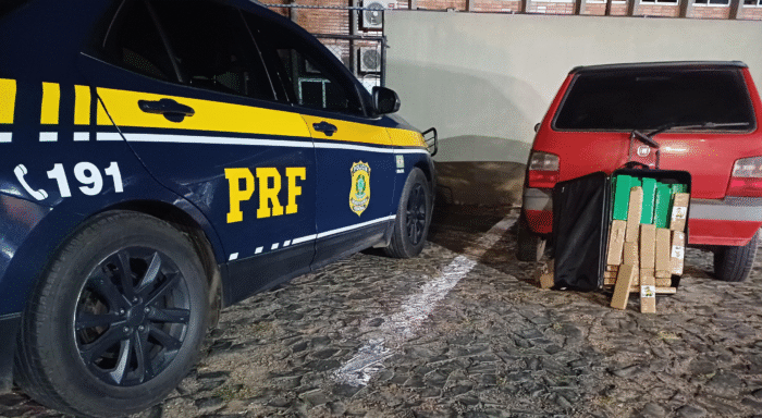 PRF APREENDE 34,6 KG DE MACONHA EM VEÍCULO INTERCEPTADO NA BR-373