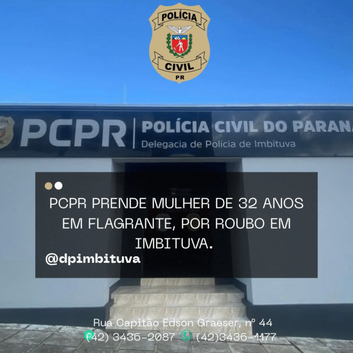 PCPR PRENDE MULHER EM FLAGRANTE POR ROUBO