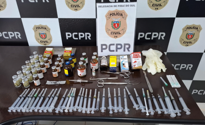 POLÍCIA CIVIL PRENDE HOMEM DE 45 ANOS POR EXERCÍCIO IRREGULAR DE PROFISSÃO, MAUS TRATOS A ANIMAIS E TRÁFICO DE DROGAS