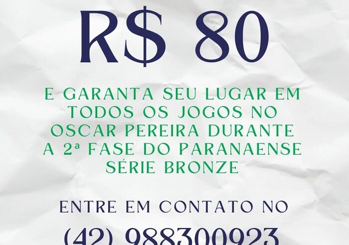ACGF/GERENCIAL REALIZA PROMOÇÃO DE INGRESSOS PARA OS JOGOS DO 2º TURNO