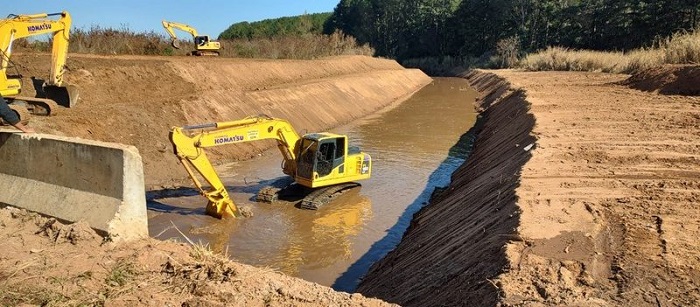 PRVIAS REALIZA OBRAS NO RIO RONDA PARA REDUZIR OS RISCOS DE ALAGAMENTOS
