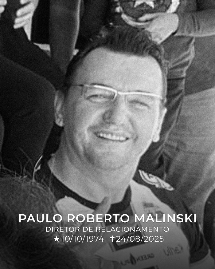 OPERÁRIO DIVULGA NOTA DE PESAR PELA MORTE DE PAULO ROBERTO MALINSKI