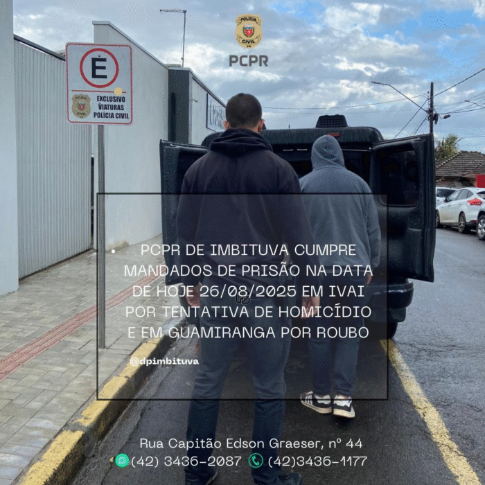 PCPR CUMPRE MANDADOS DE PRISÃO