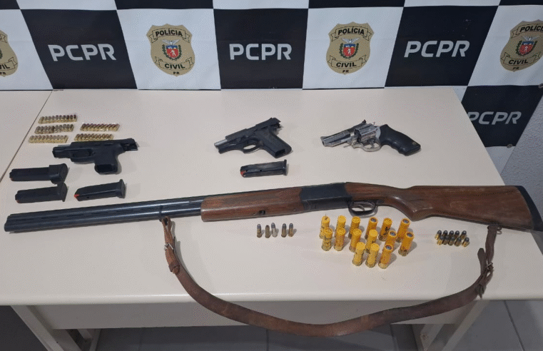 PCPR PRENDE 02 PESSOAS POR POSSE IRREGULAR DE ARMA DE FOGO