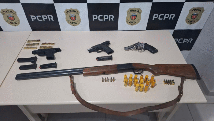 PCPR PRENDE 02 PESSOAS POR POSSE IRREGULAR DE ARMA DE FOGO