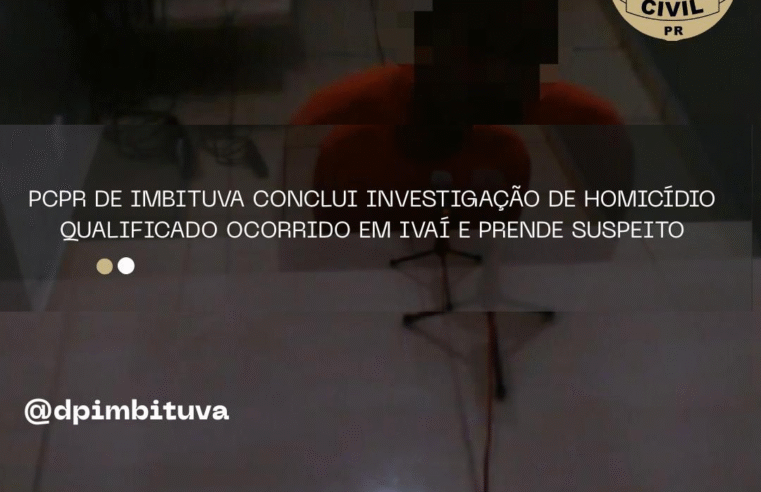 PCPR CONCLUI INVESTIGAÇÃO DE HOMICÍDIO QUALIFICADO E PRENDE SUSPEITO