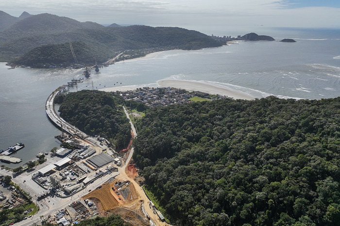 PONTE DE GUARATUBA FECHOU JULHO COM 70% DAS OBRAS CONCLUÍDAS