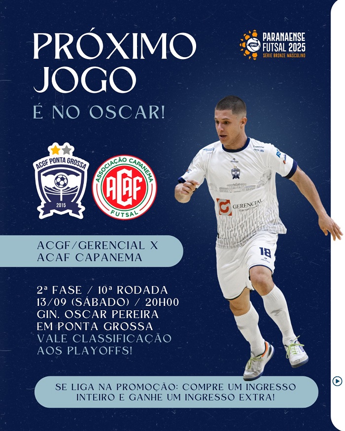 ACGF/GERENCIAL INICIA PREPARAÇÃO PARA ENFRENTAR CAPANEMA NO ‘OSCAR PEREIRA’
