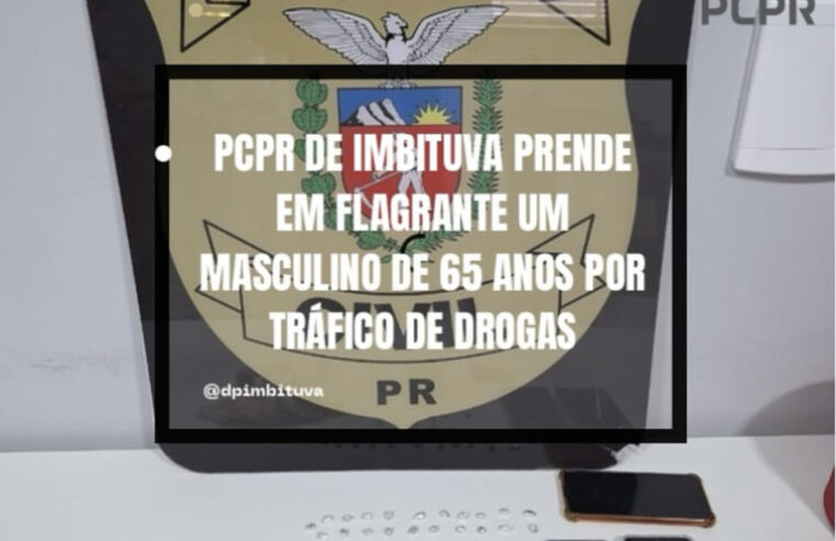 PCPR PRENDE EM FLAGRANTE UM MASCULINO  POR TRÁFICO DE DROGAS