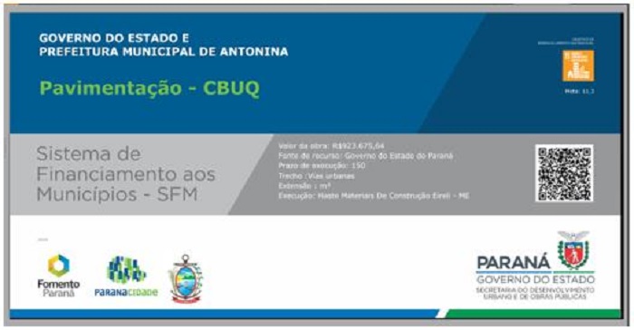 DANIFICAR PLACAS DE OBRAS PÚBLICAS PODE GERAR PUNIÇÕES NO PARANÁ