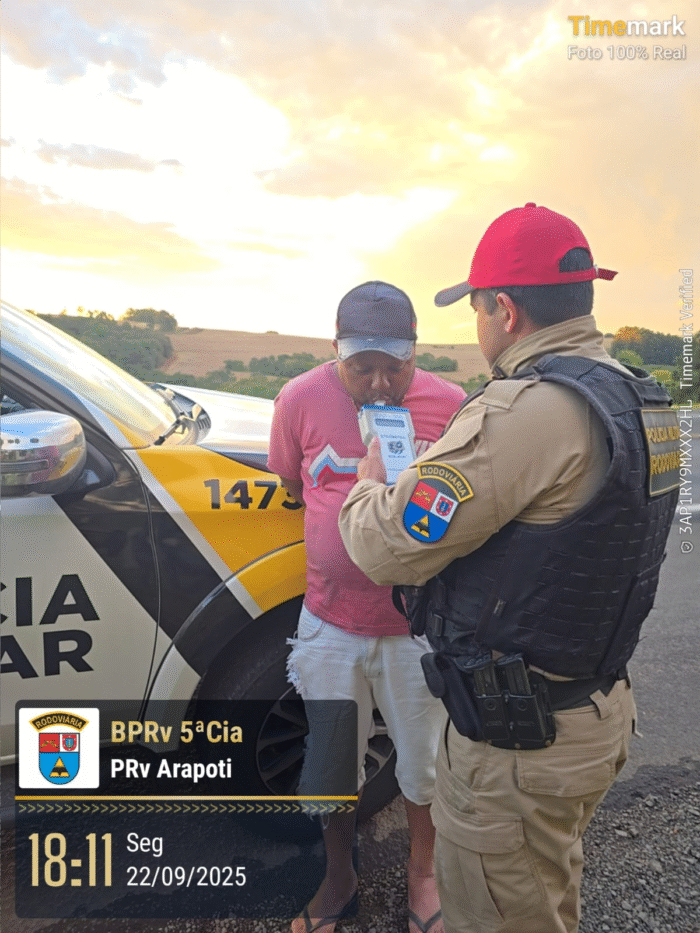 EMBRIAGUEZ AO VOLANTE: MOTORISTA É PRESO APÓS ZIG-ZAG NA PR-092