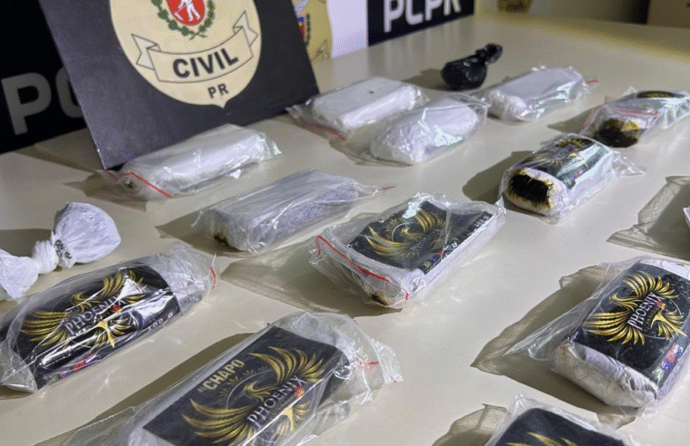 POLÍCIA CIVIL E GUARDA CIVIL MUNICIPAL APREENDEM QUASE 3KG DE HAXIXE EM PONTA GROSSA