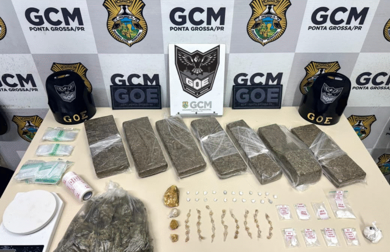 TRÁFICO DE DROGAS: GCM APREENDE 6 QUILOS DE MACONHA EM PONTA GROSSA