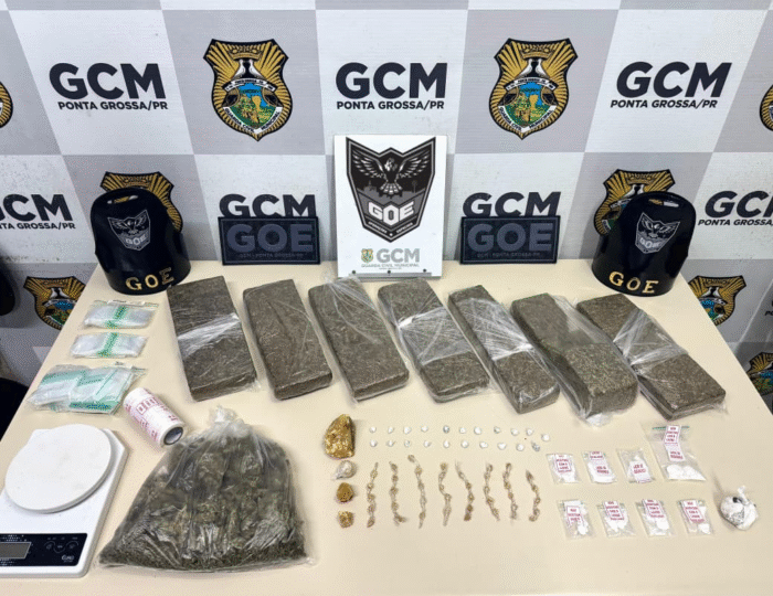 TRÁFICO DE DROGAS: GCM APREENDE 6 QUILOS DE MACONHA EM PONTA GROSSA
