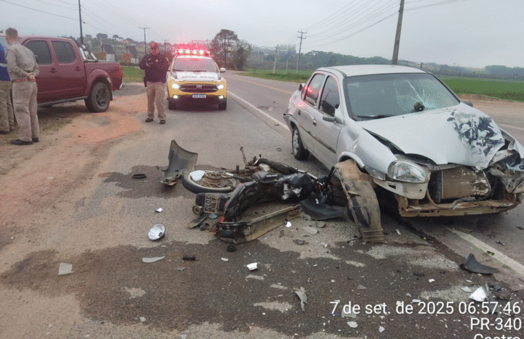ACIDENTE COM VÍTIMA GRAVE E CONDUTOR EMBRIAGADO NA PR-340