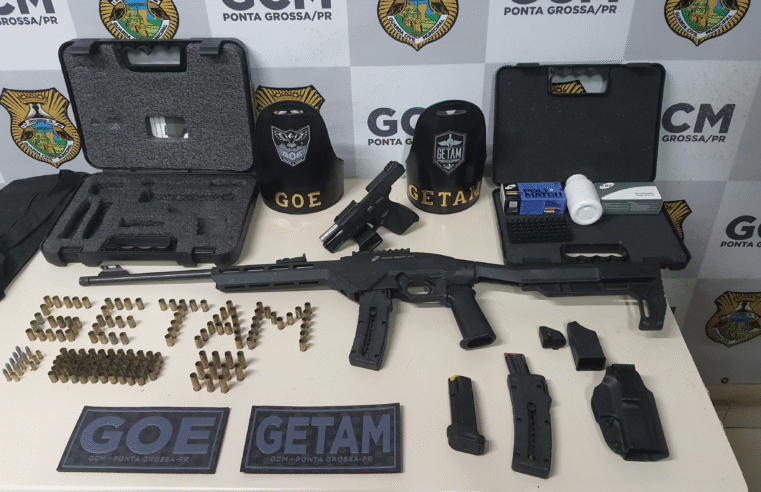 AÇÃO DA GCM RESULTA NA APREENSÃO DE ARMAS E MUNIÇÕES EM PG