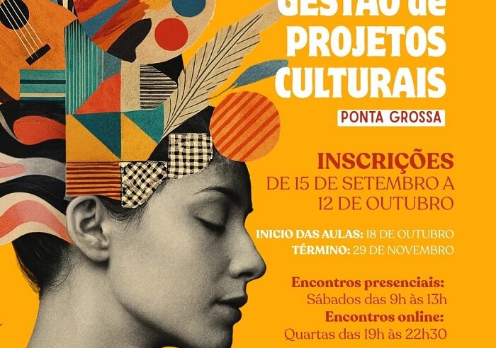 TERMINAM NO DIA 12 AS INSCRIÇÕES PARA A ‘PRODUÇÃO E GESTÃO DE PROJETOS CULTURAIS’