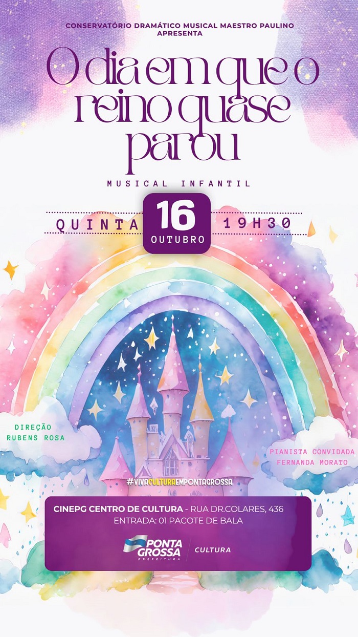 SEMANA DA CRIANÇA TEM MUSICAL NESTA QUINTA-FEIRA NO CENTRO DE CULTURA