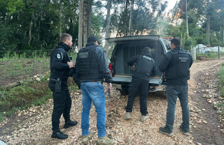 PCPR PRENDE PREVENTIVAMENTE HOMEM INVESTIGADO POR TRÁFICO DE DROGAS E POSSE ILEGAL DE ARMA DE FOGO EM CASTRO
