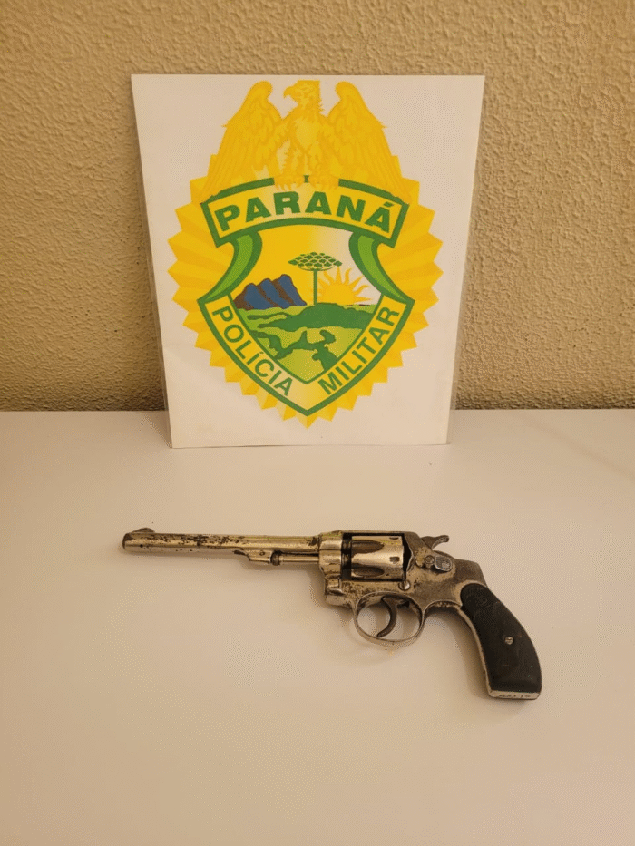 POLICIAIS APREENDEM REVÓLVER COM ADOLESCENTE DE 17 ANOS EM CASTRO
