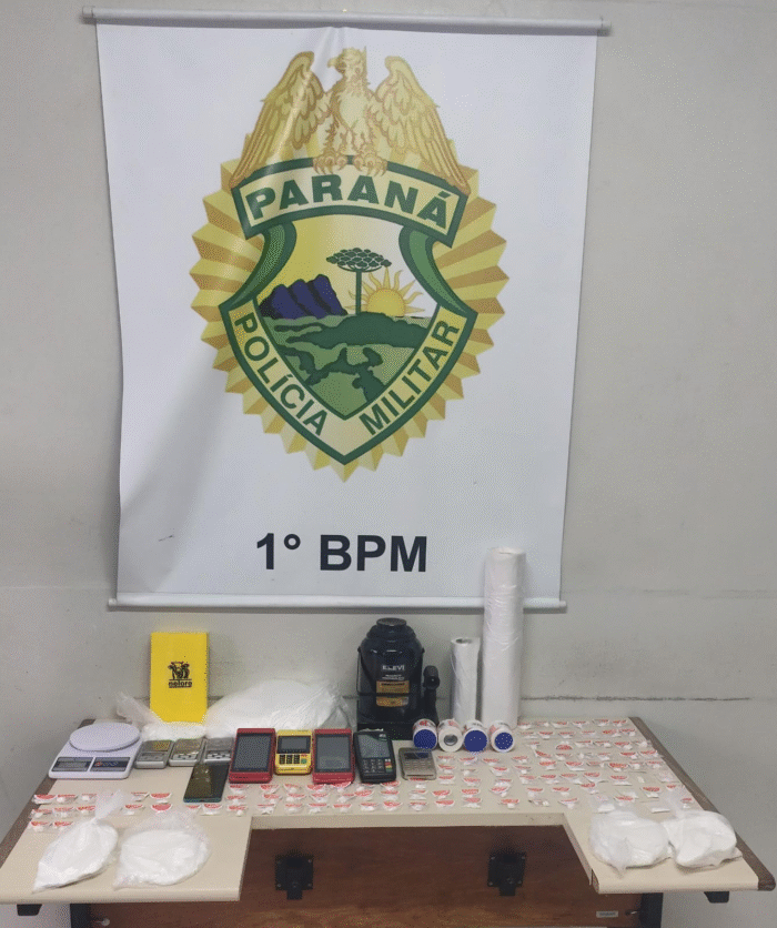 PONTA GROSSA: POLÍCIA MILITAR APREENDE 4 KG DE COCAÍNA DURANTE CUMPRIMENTO DE MANDADO