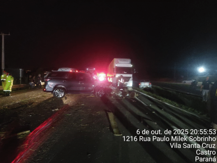 GRAVE ACIDENTE NA PR-151 EM CASTRO DEIXA DUAS VÍTIMAS FATAIS