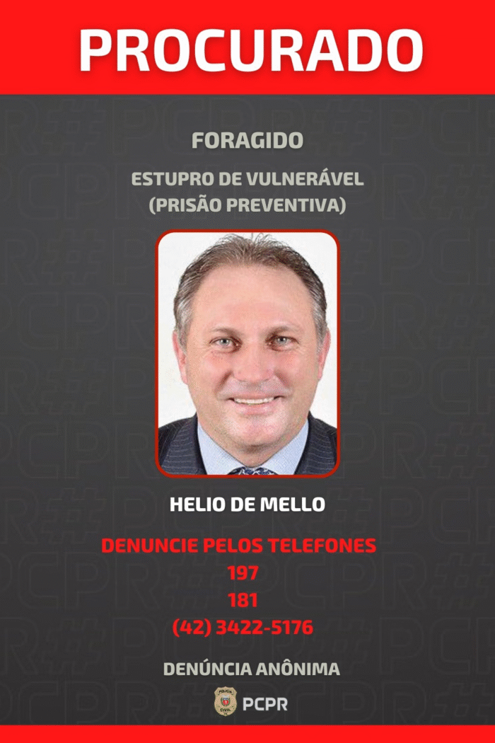 PCPR DIVULGA FOTO DE FORAGIDO PELO CRIME DE ESTUPRO DE VULNERÁVEL