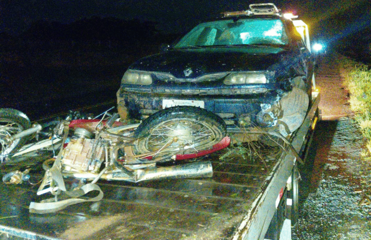 MOTOCICLISTA FICA FERIDO APÓS VIOLENTA COLISÃO FRONTAL NA PR-090